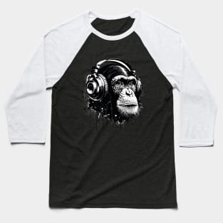 Rhythmic Soul: The Music-Loving Chimp Baseball T-Shirt